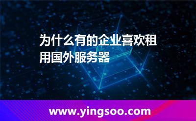 為什么有的企業(yè)喜歡租用國外服務器