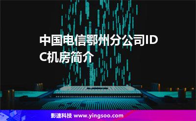 中國(guó)電信鄂州分公司IDC機(jī)房簡(jiǎn)介